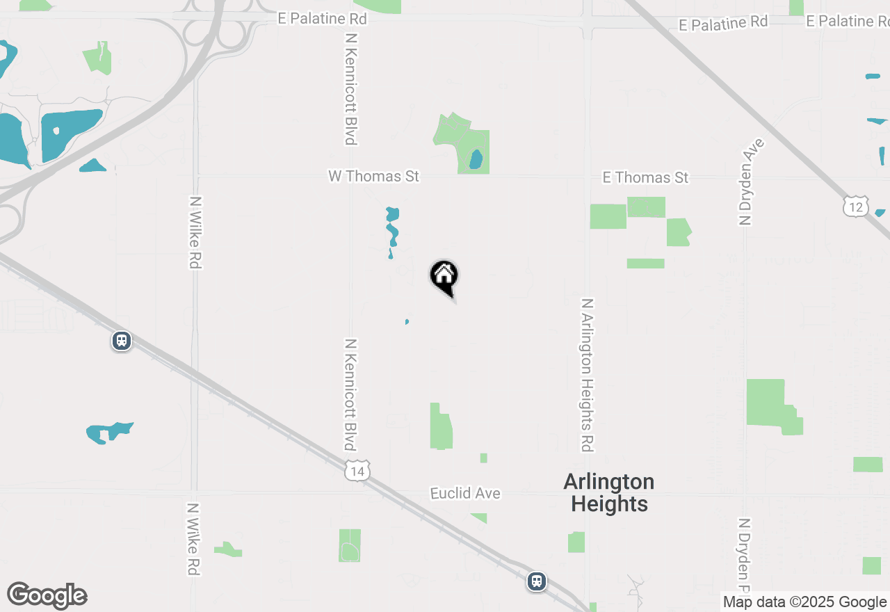 Map of 1136 N Walnut Avenue, Arlington Heights, IL 60004