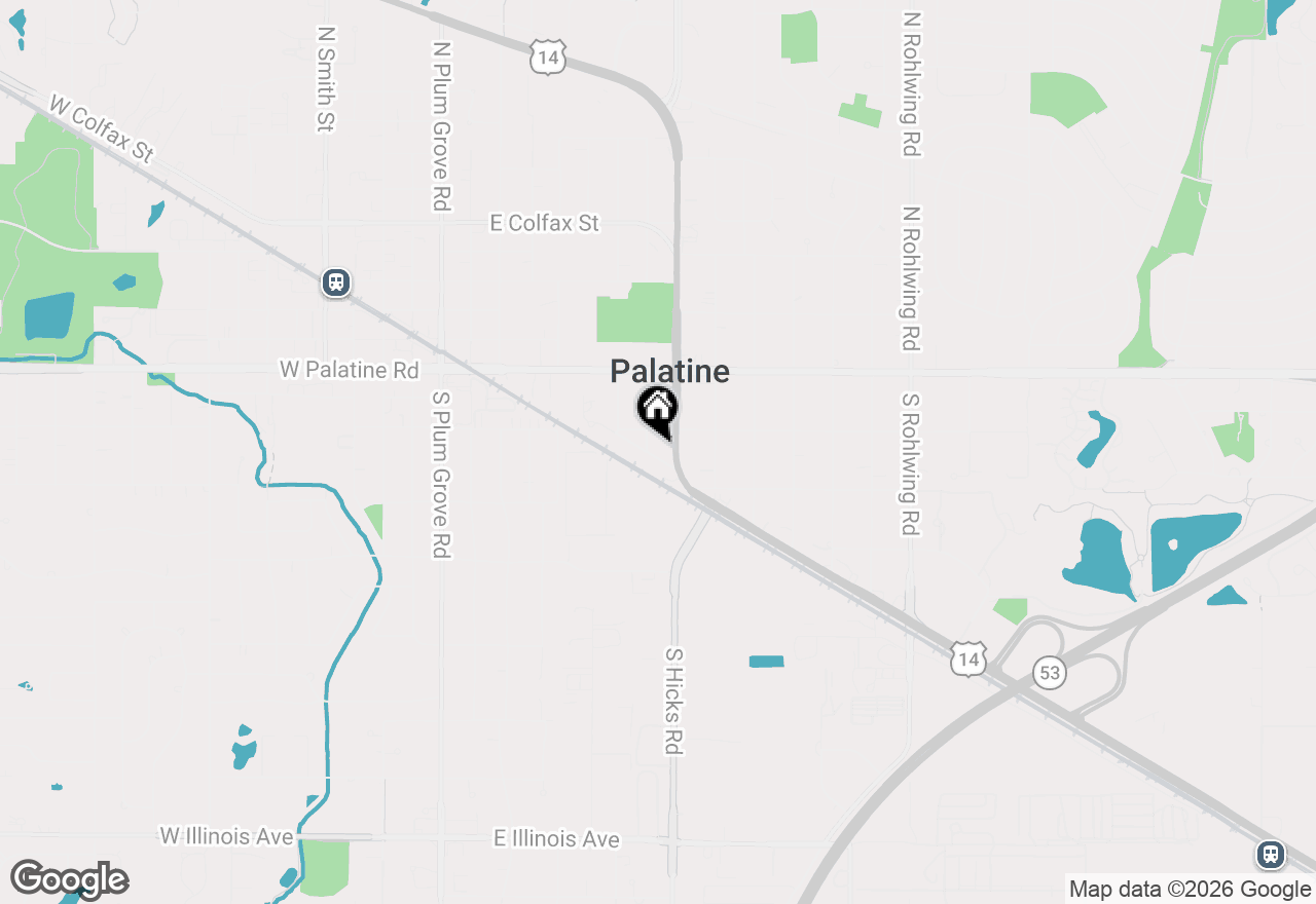 Map of 344 E Parallel Street, Palatine, IL 60067