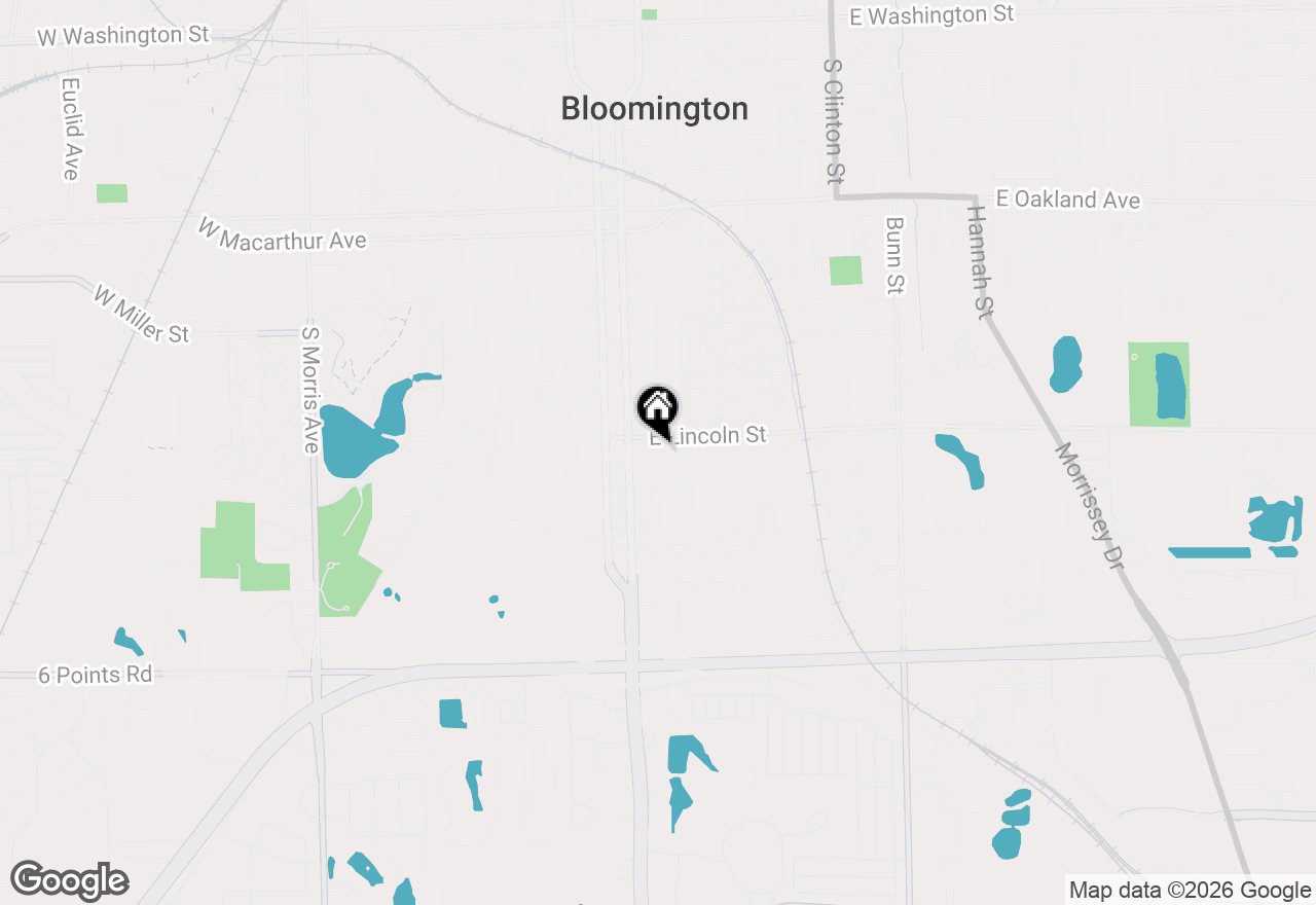 Map of 1406/1408 S East Street, Bloomington, IL 61701