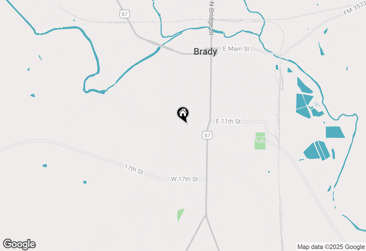 Map of 1205 S Cypress, Brady, TX 76825