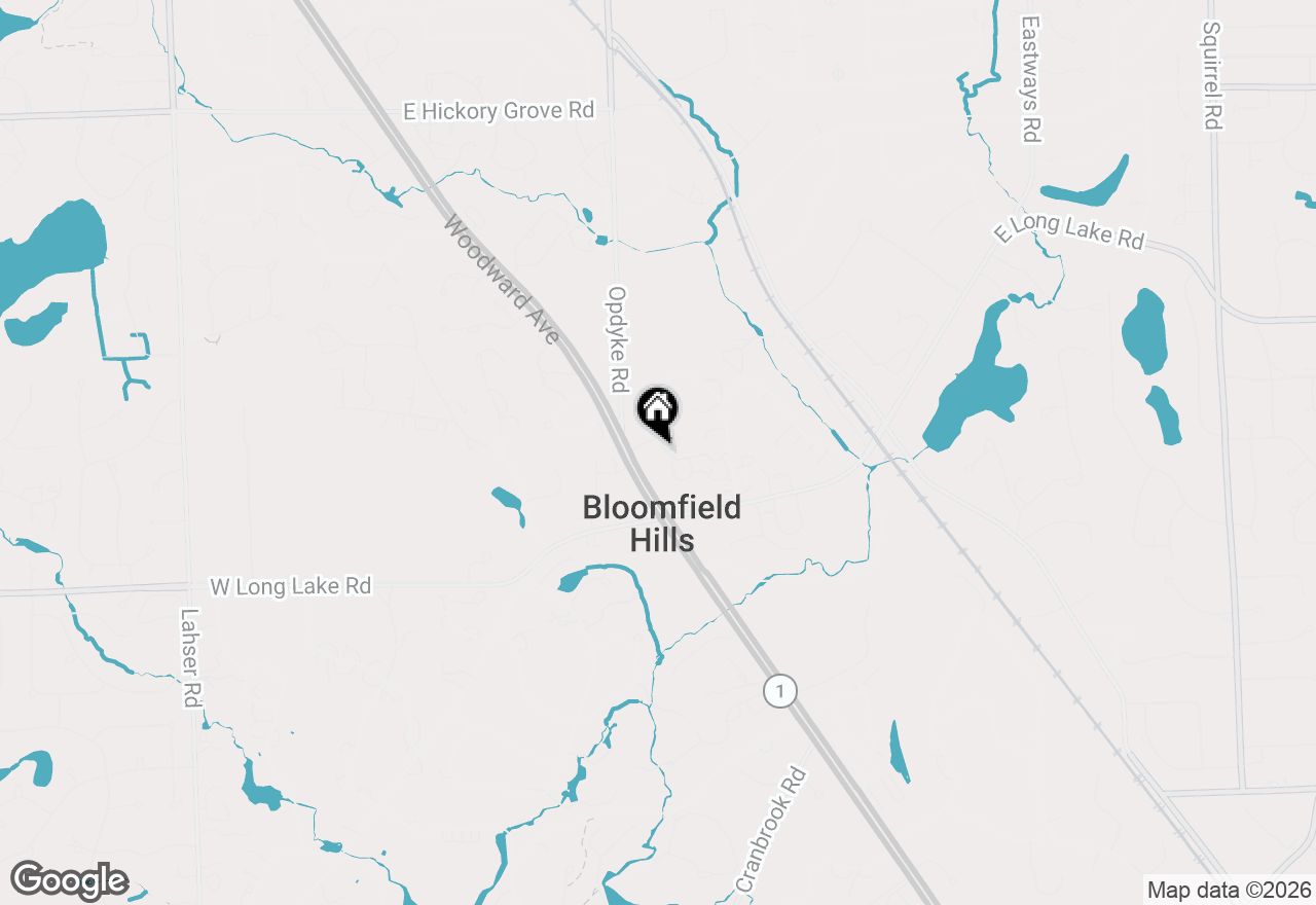 Map of 40740 Woodward Avenue #38, Bloomfield Hills, MI 48304