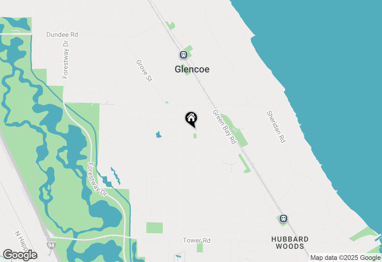 Map of 418 Adams Avenue, Glencoe, IL 60022