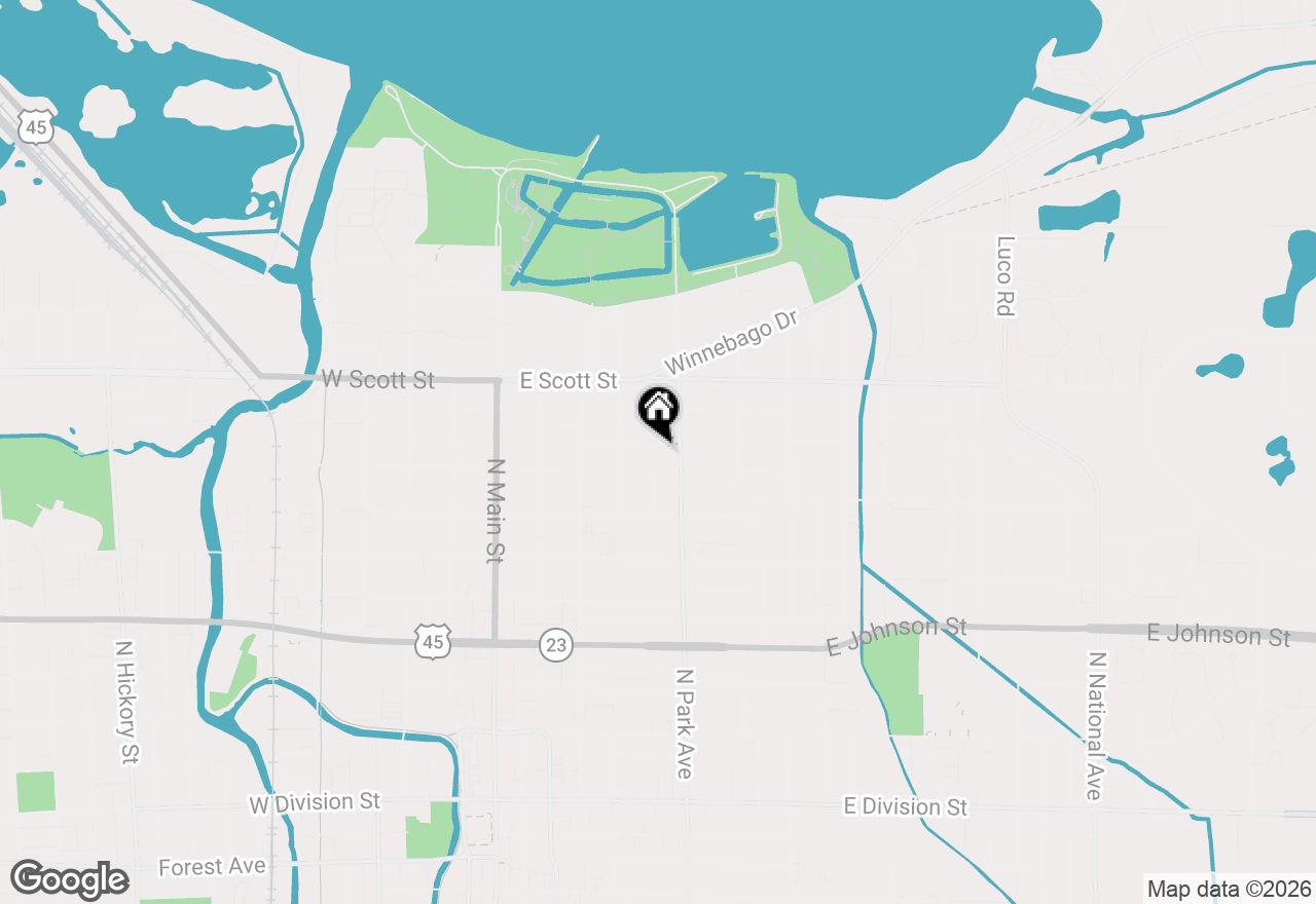 Map of 183 E Mcwilliams St, Fond Du Lac, WI 54935