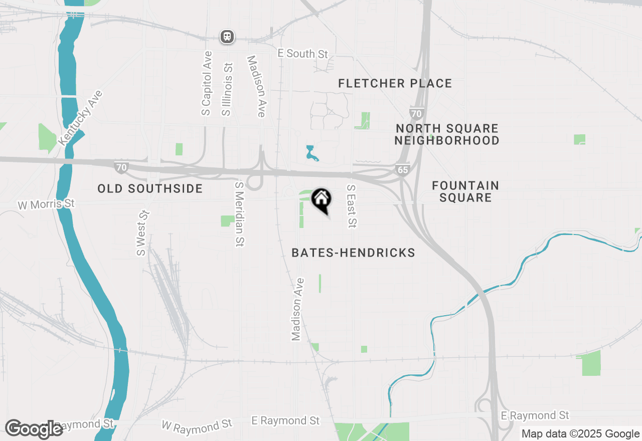 Map of 325 Sanders Street, Indianapolis, IN 46225