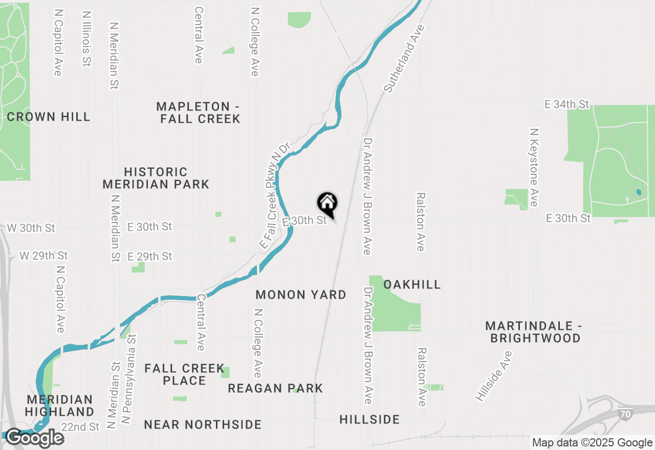 Map of 2954 Macpherson Avenue, Indianapolis, IN 46205