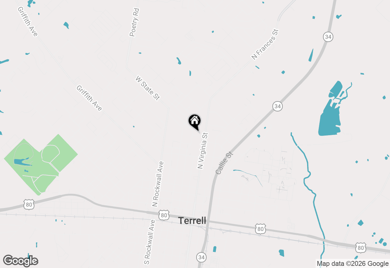 Map of 914 N Catherine Street, Terrell, TX 75160