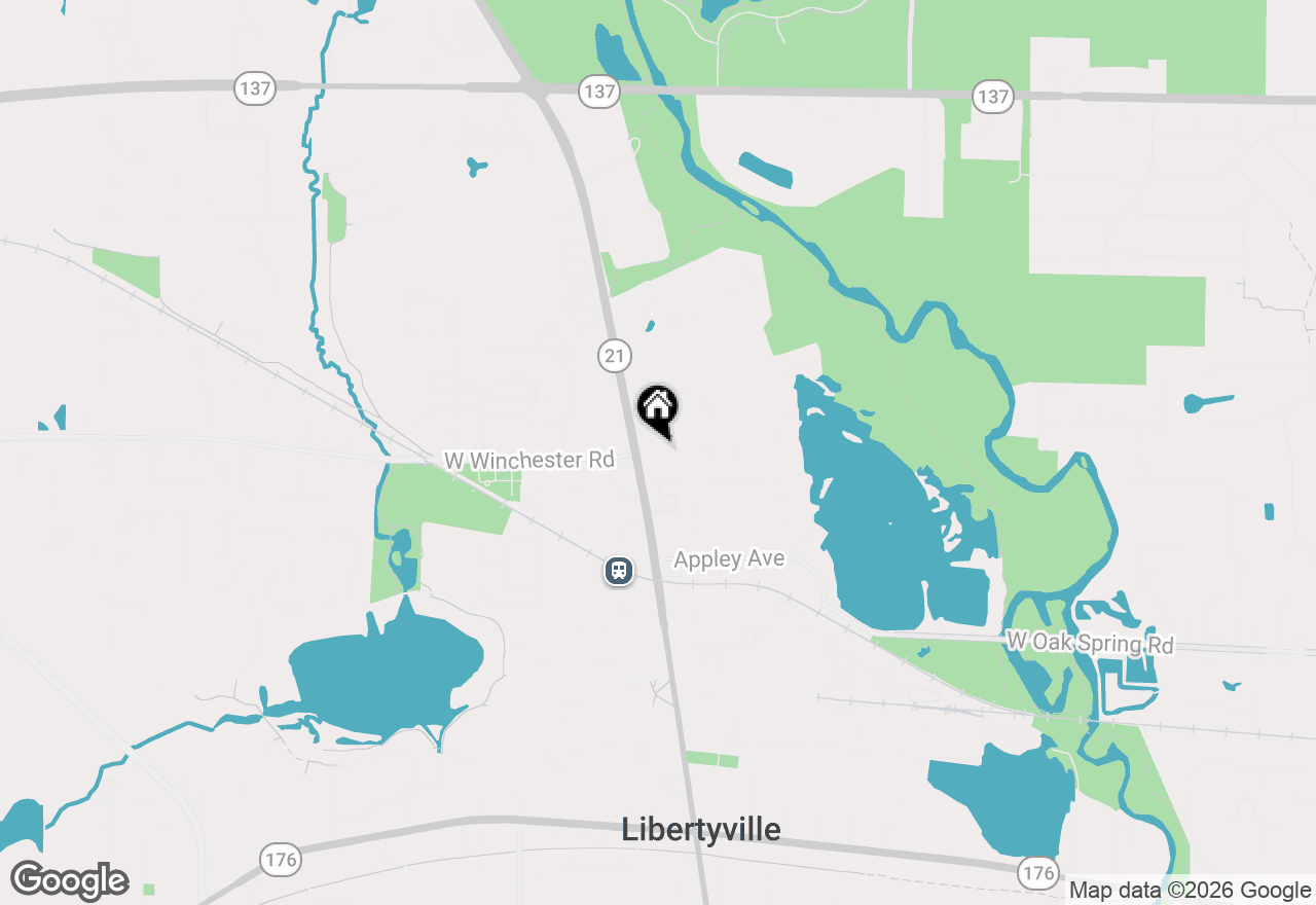 Map of 120 E Winchester Road #D, Libertyville, IL 60048
