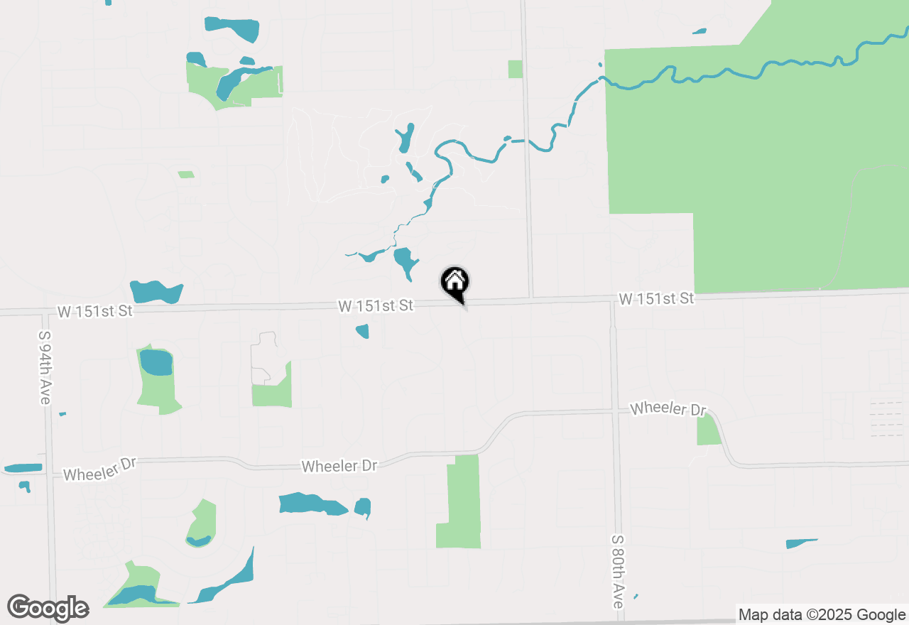 Map of 15108 Sunset Ridge Drive, Orland Park, IL 60462