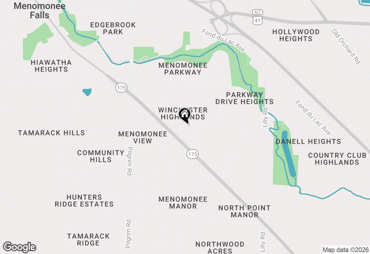 Map of W149N8153 Winchester St, Menomonee Falls, WI 53051