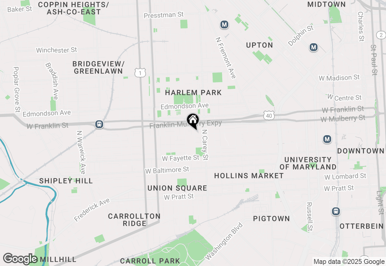 Map of 304 S Calhoun Street, Baltimore, MD 21223