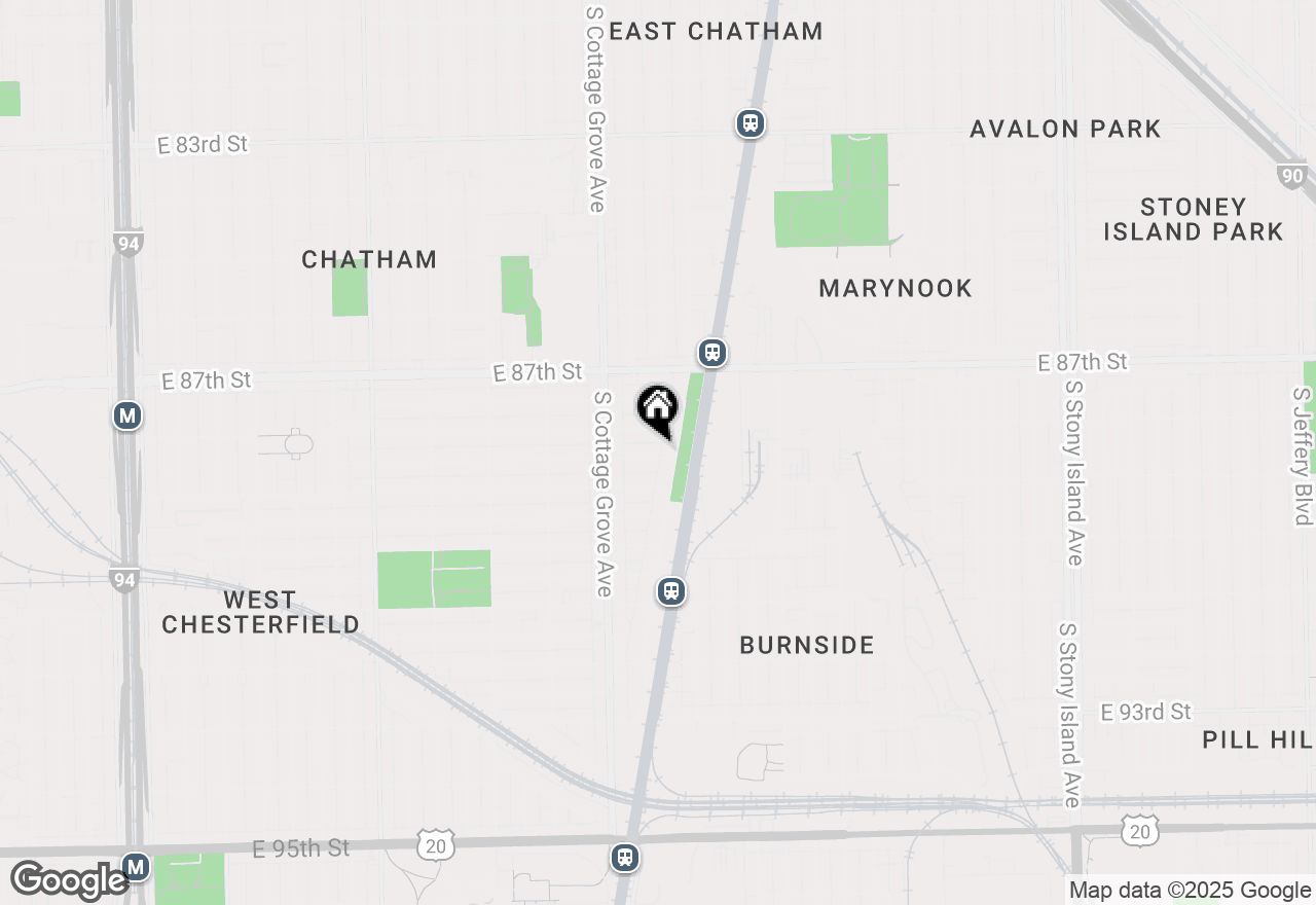 Map of 852 E 88th Place, Chicago, IL 60619