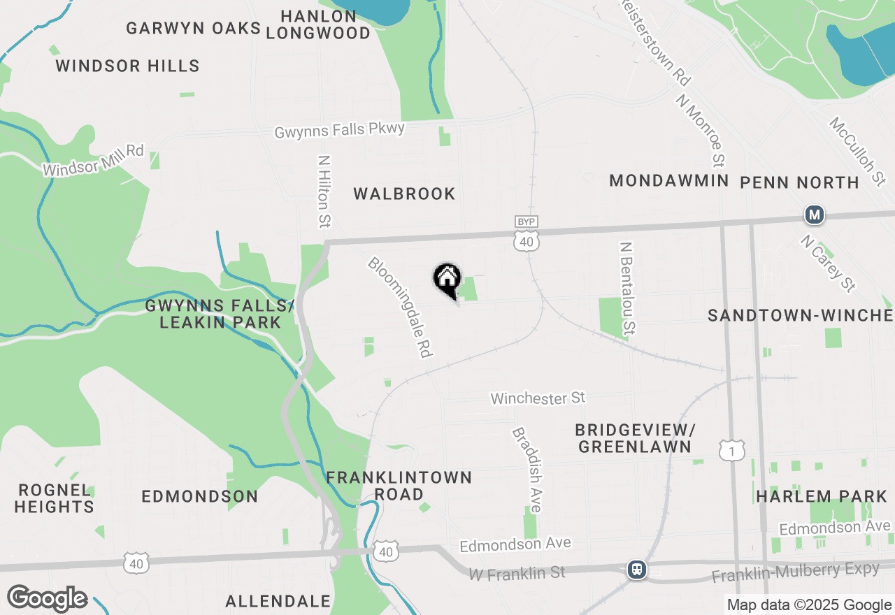 Map of 2829 Baker Street, Baltimore, MD 21216