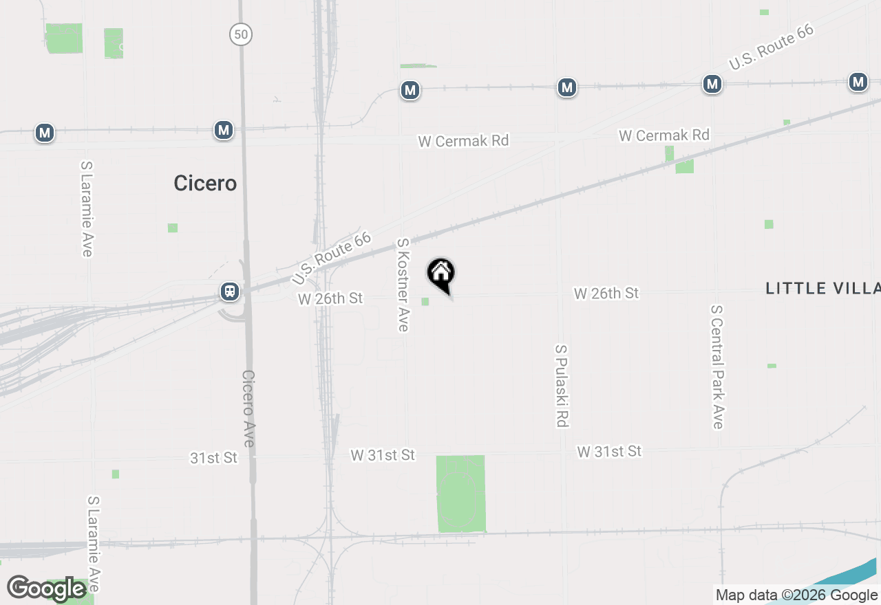 Map of 2610 S Kildare Avenue #2S, Chicago, IL 60623