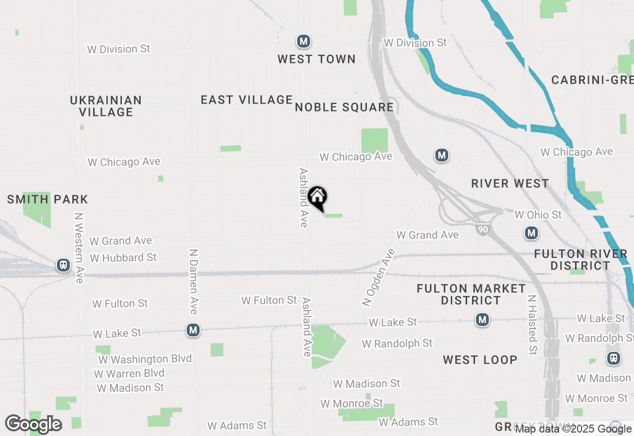 Map of 1513 W Ohio Street #1E, Chicago, IL 60642
