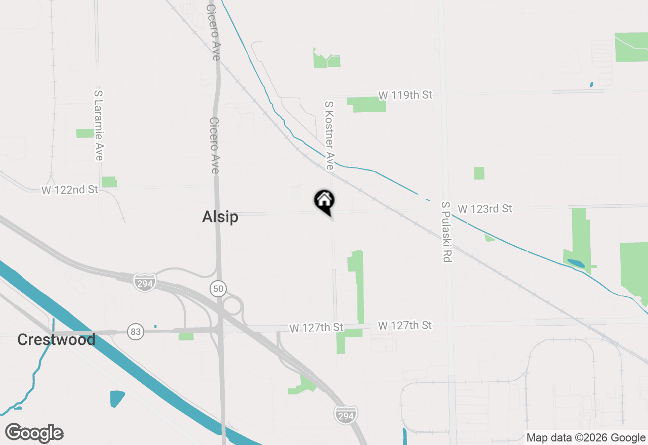 Map of 4416 W 123rd Place, Alsip, IL 60803