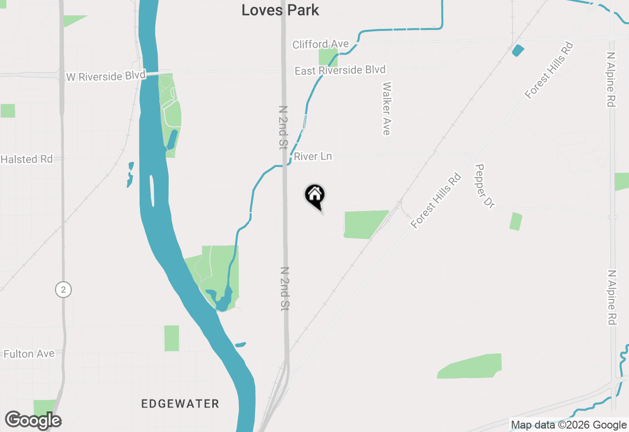 Map of 604 Frances Avenue, Loves Park, IL 61111