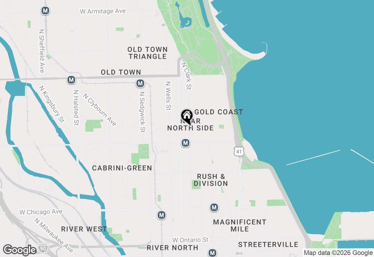 Map of 1255 N Sandburg Terrace #812, Chicago, IL 60610