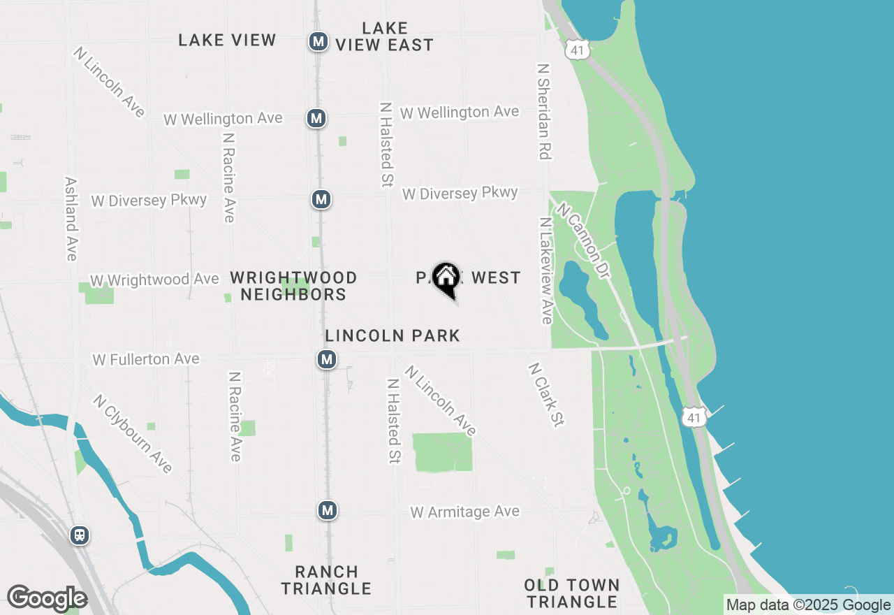Map of 633 W Deming Place #2A, Chicago, IL 60614