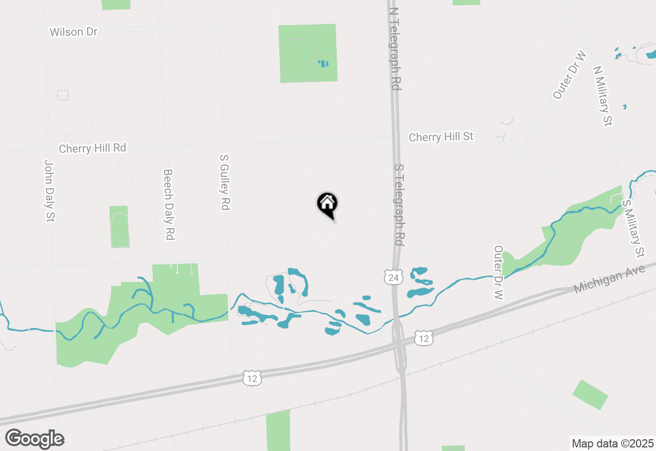 Map of 713 Claremont Street, Dearborn, MI 48124