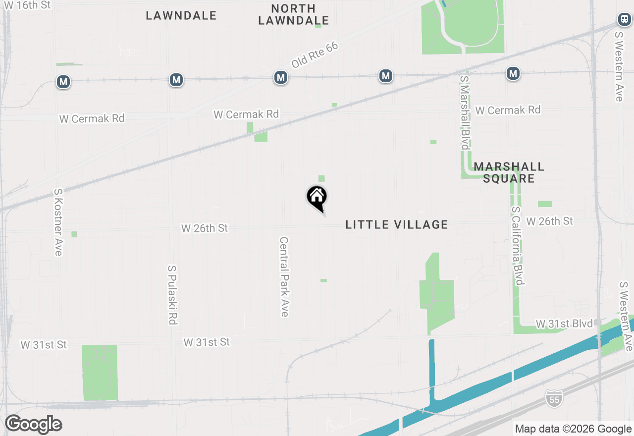 Map of 2543 S Saint Louis Avenue #2R, Chicago, IL 60623