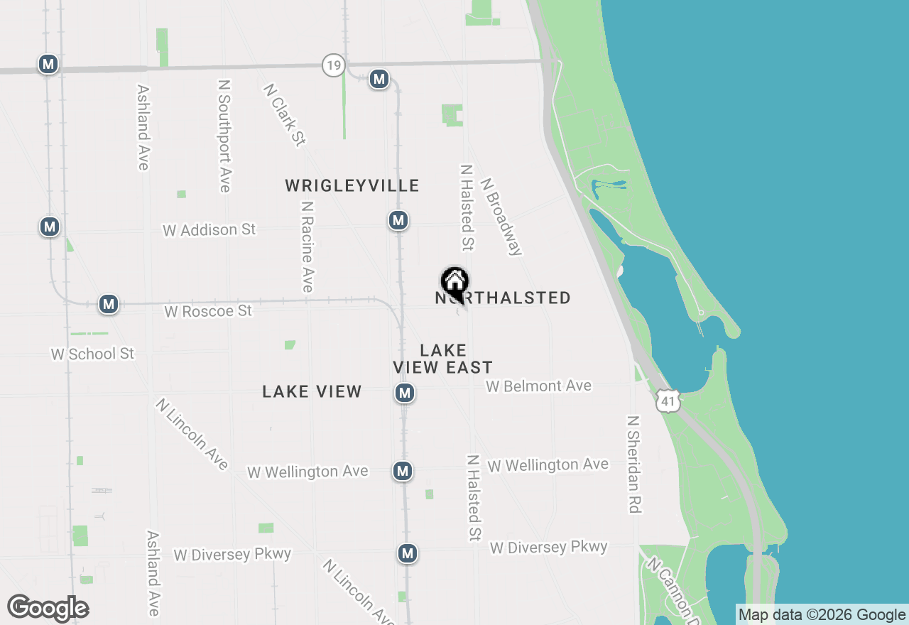 Map of 821 W Roscoe Street #1, Chicago, IL 60657
