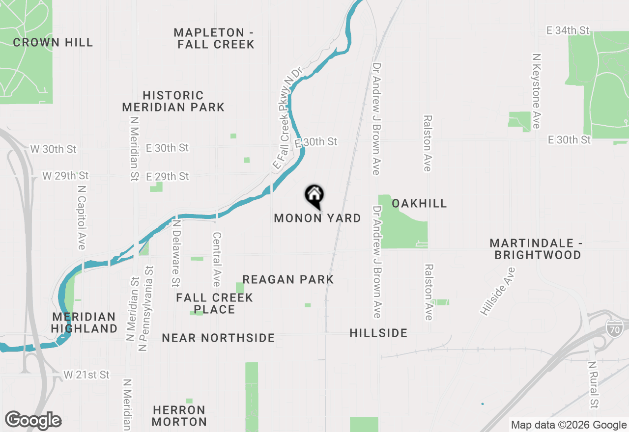 Map of 2702 Winthrop Avenue, Indianapolis, IN 46205