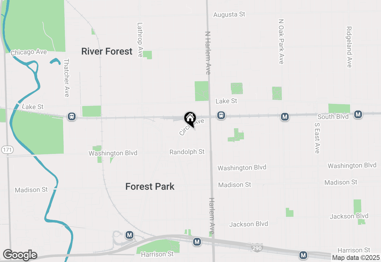 Map of 7311 Franklin Street, Forest Park, IL 60130