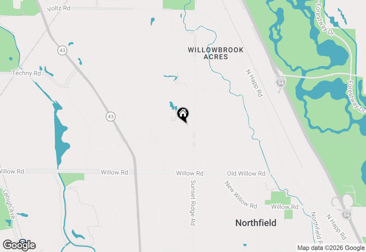 Map of 4 Steeple Chase Lane, Northfield, IL 60093