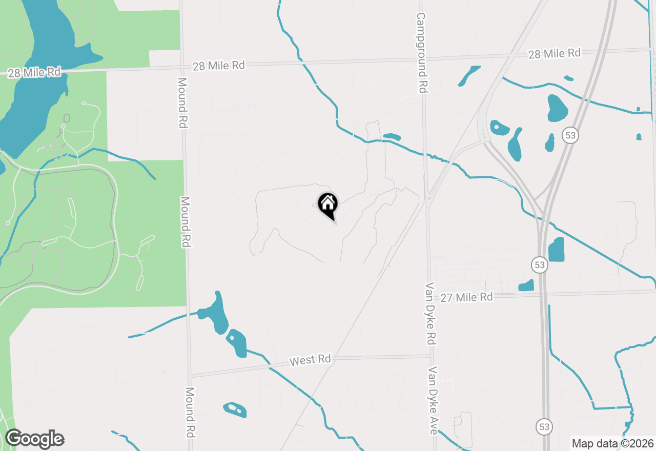 Map of 59759 Glacier Ridge N, Washington, MI 48094