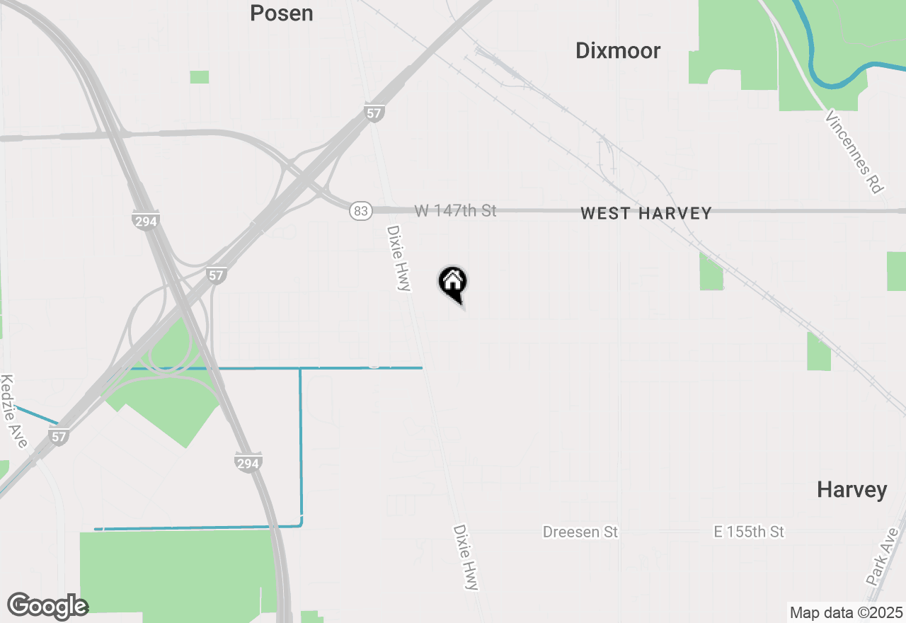 Map of 14924 Leavitt Avenue, Harvey, IL 60426