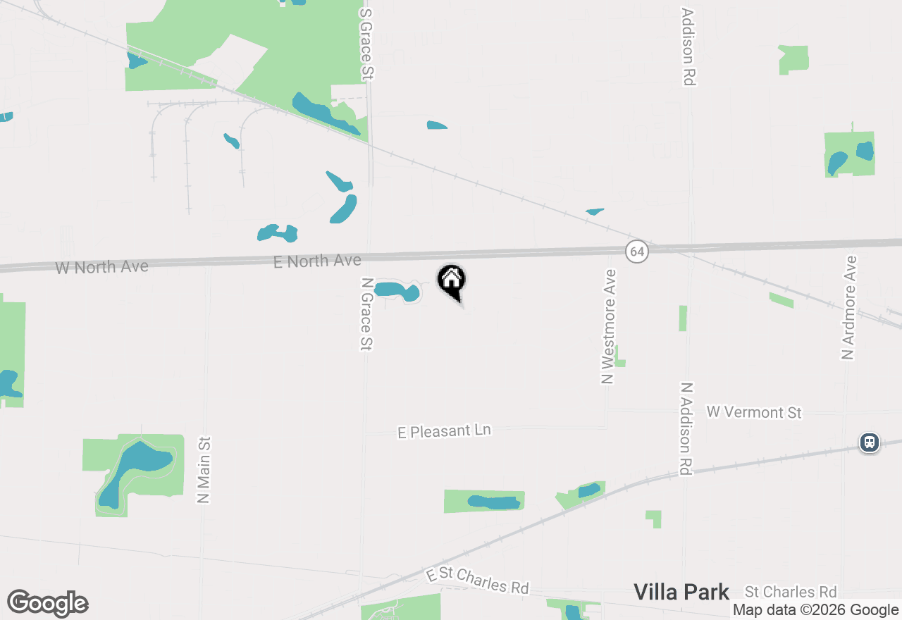 Map of 639 N Edgewood Avenue, Lombard, IL 60148