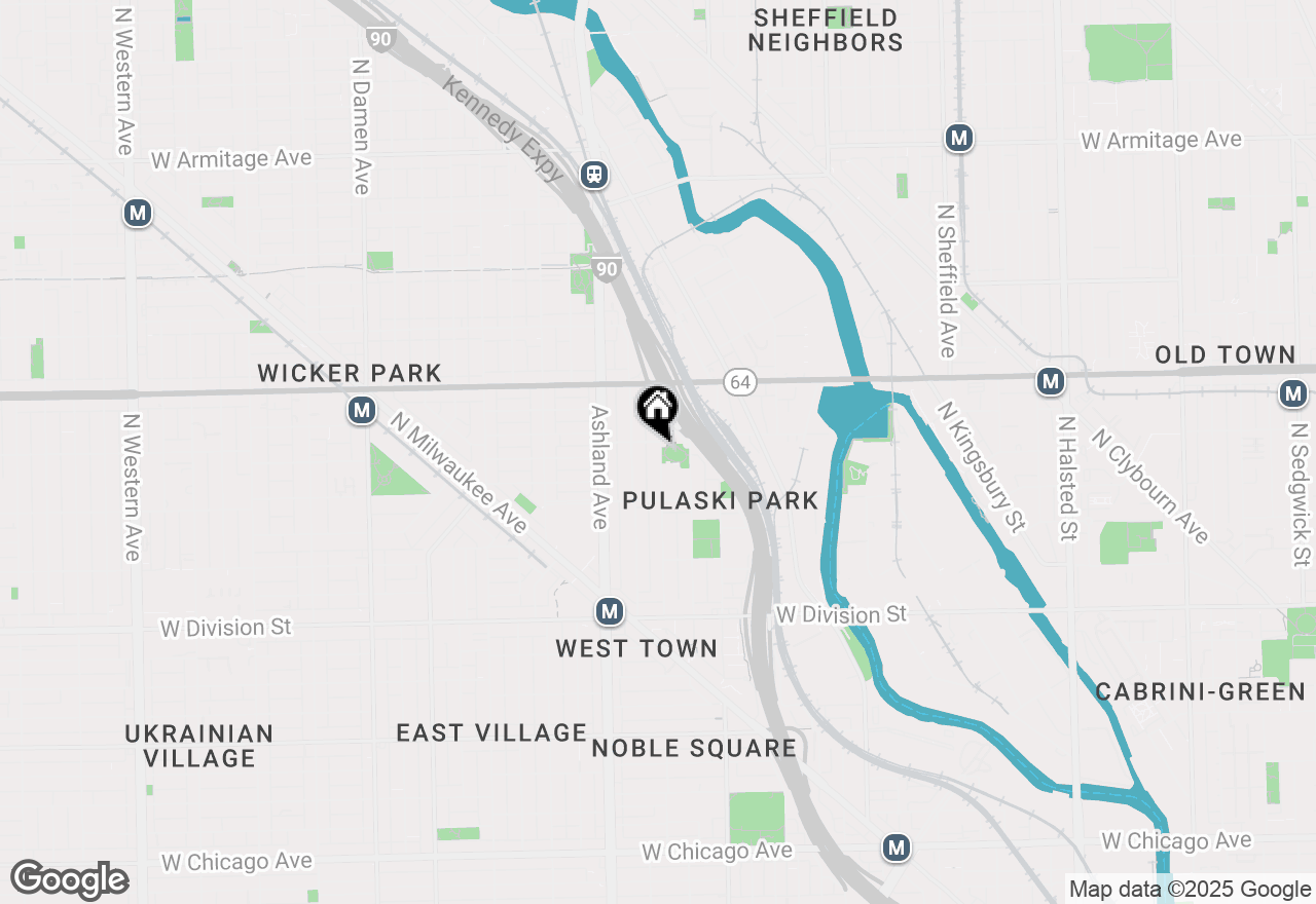 Map of 1452 N Greenview Avenue #3R, Chicago, IL 60642