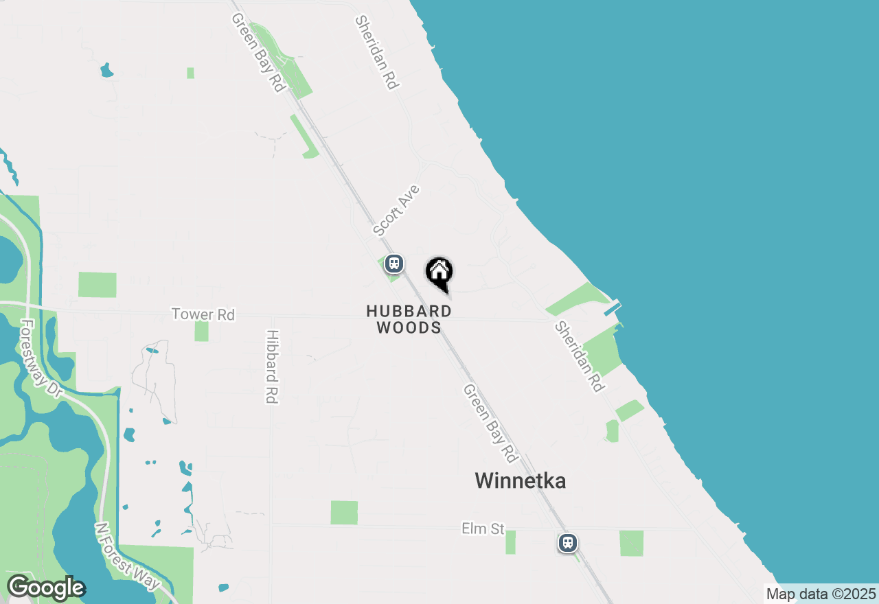 Map of 909 Old Green Bay Road, Winnetka, IL 60093