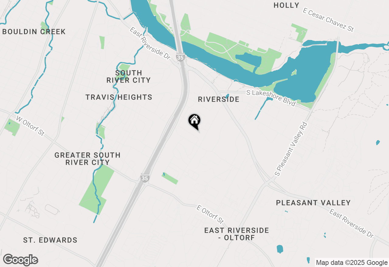 Map of 1707 Sylvan Dr, Austin, TX 78741