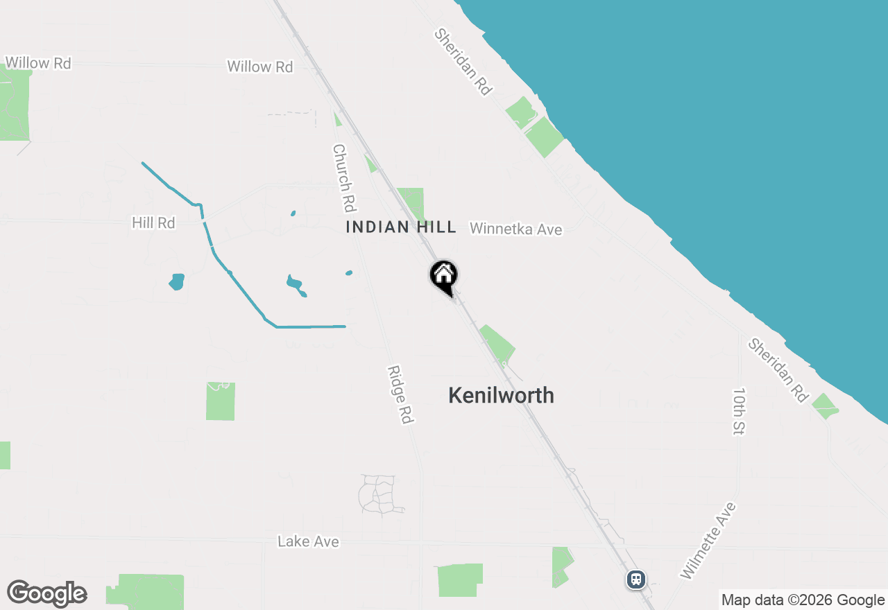Map of 611 Roger Avenue, Kenilworth, IL 60043