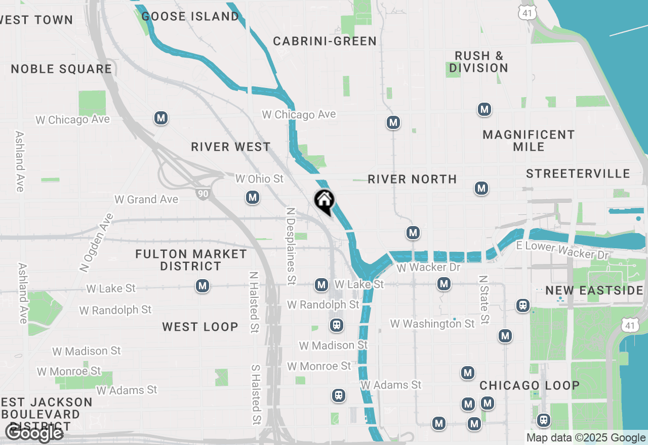 Map of 428 N Clinton Street, Chicago, IL 60654