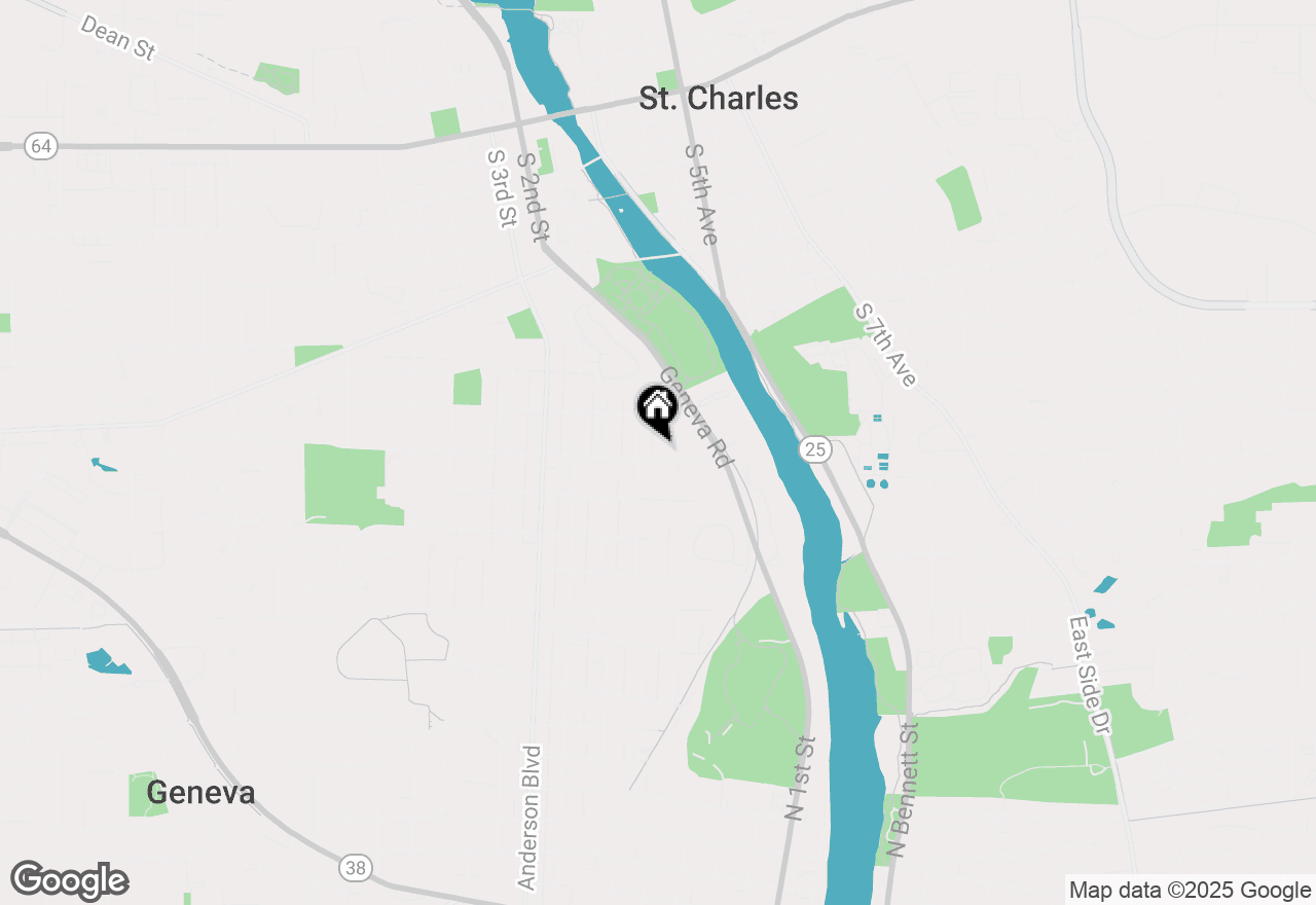 Map of 1031 Pine Street, St. Charles, IL 60174