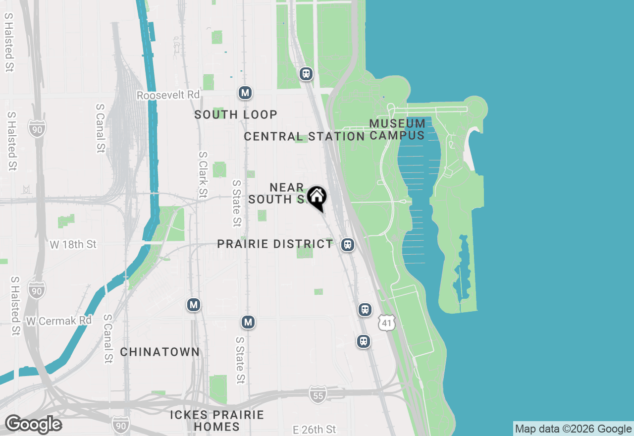 Map of 1629 S Prairie Avenue #3110, Chicago, IL 60616