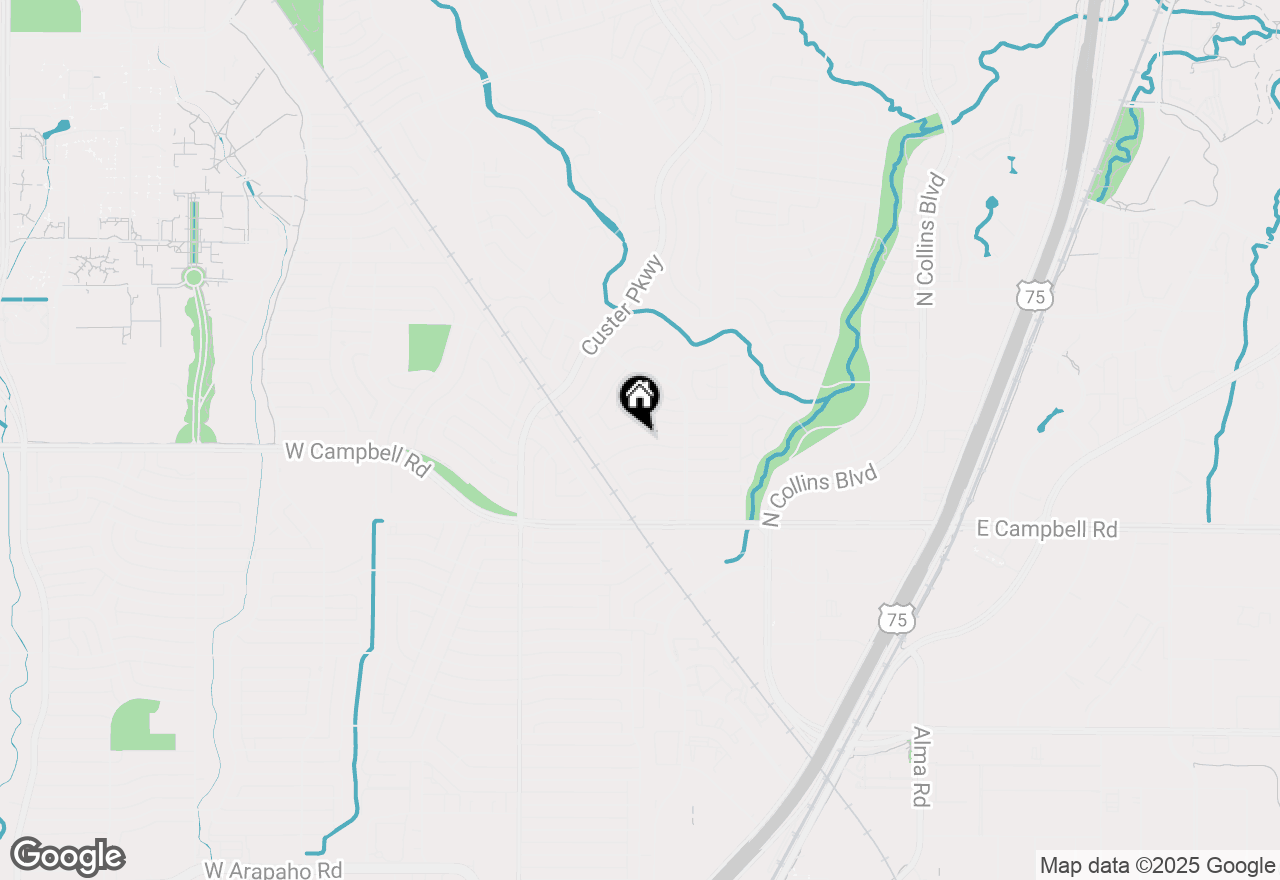 Map of 413 Ridge Crest Drive, Richardson, TX 75080