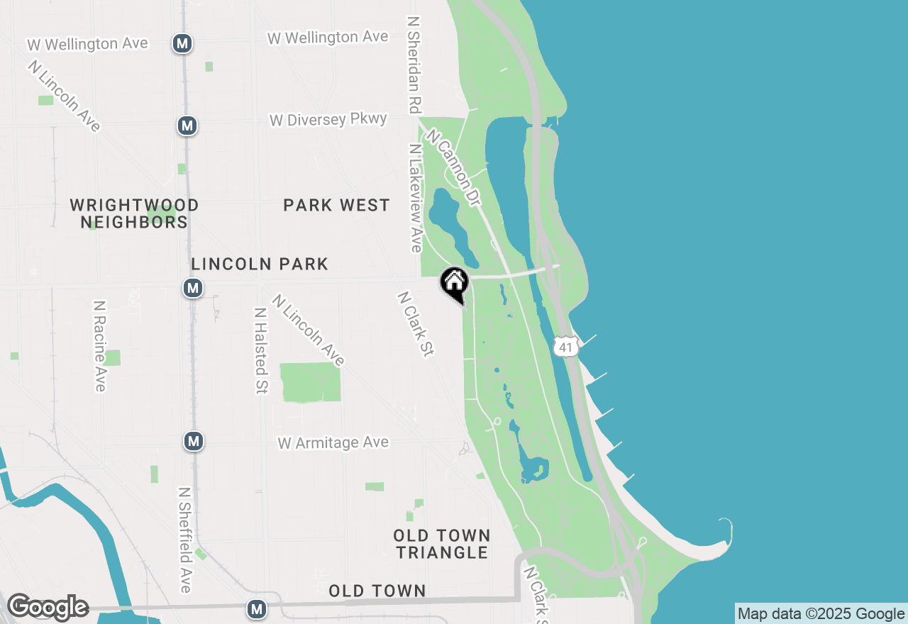 Map of 2300 N Lincoln Park West #1509, Chicago, IL 60614