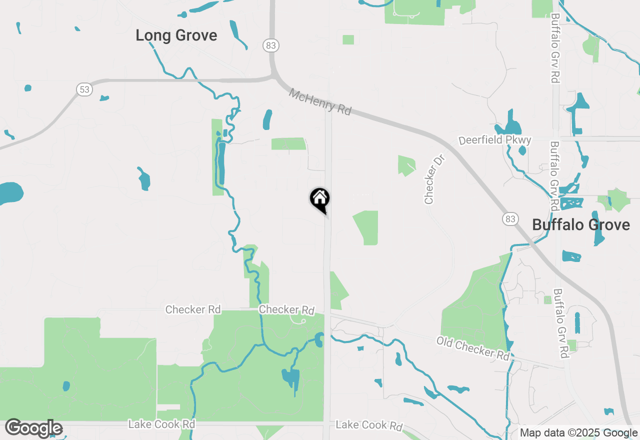 Map of 1600 Brittany Lane, Long Grove, IL 60047