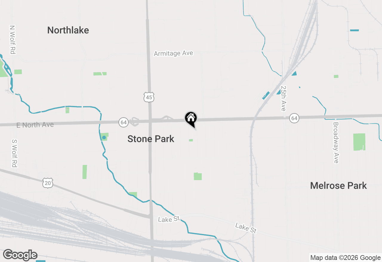 Map of 1818 N 36th Avenue, Stone Park, IL 60165