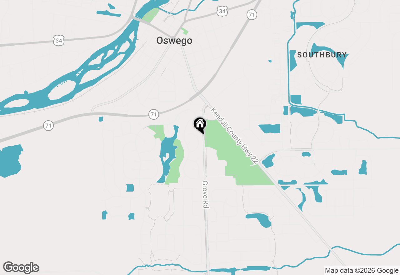 Map of 616 Briarwood Lane, Oswego, IL 60543