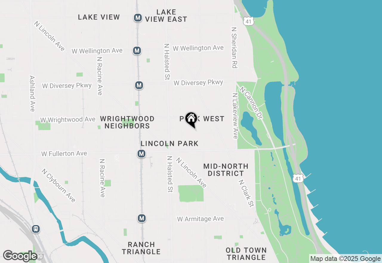 Map of 639 W Deming Place #GARDEN, Chicago, IL 60614