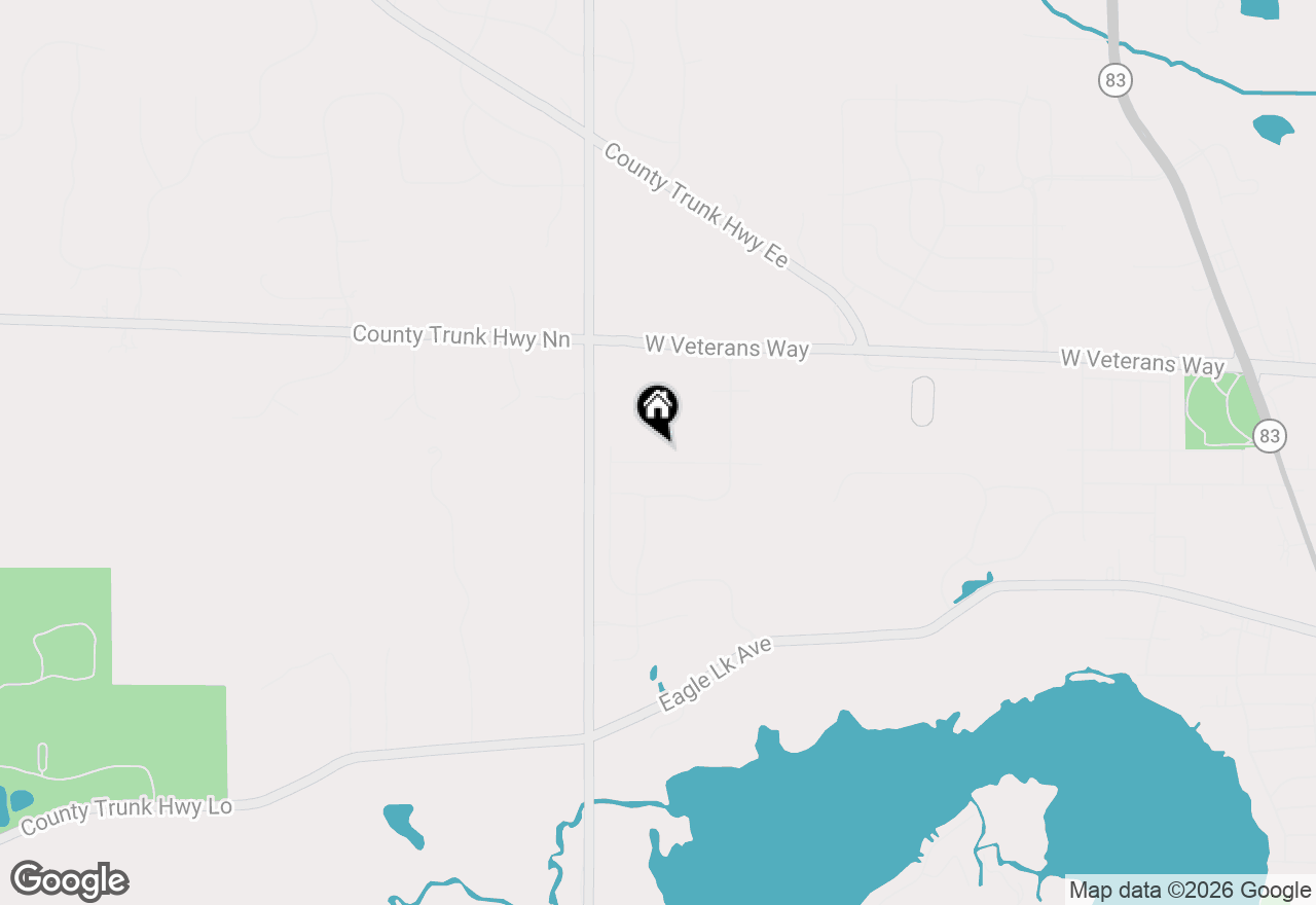 Map of 936 Medina Dr, Mukwonago, WI 53149