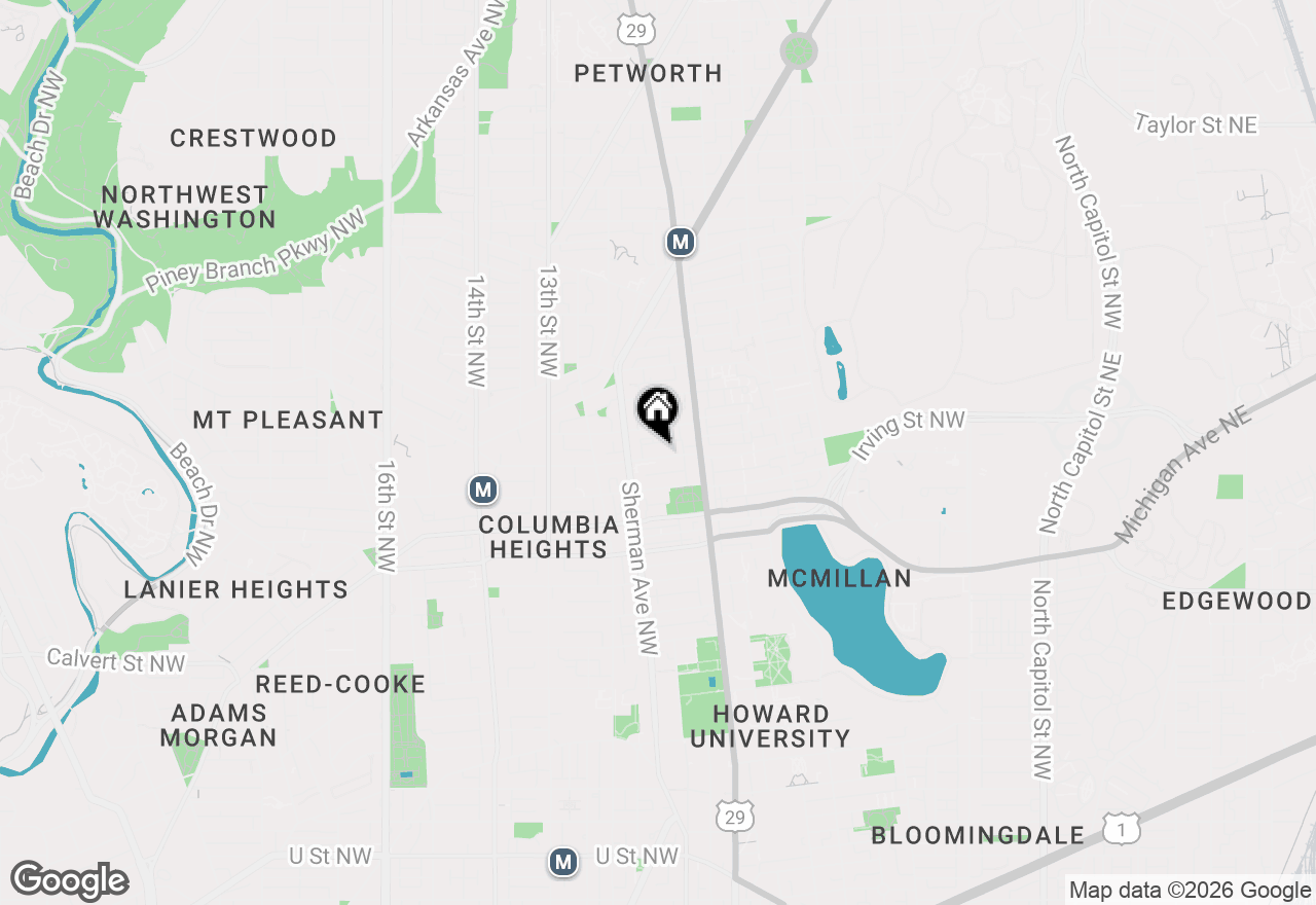 Map of 745 Kenyon Street Nw, Washington, DC 20010