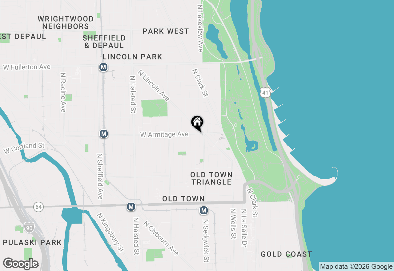 Map of 421 W Armitage Avenue #2, Chicago, IL 60614
