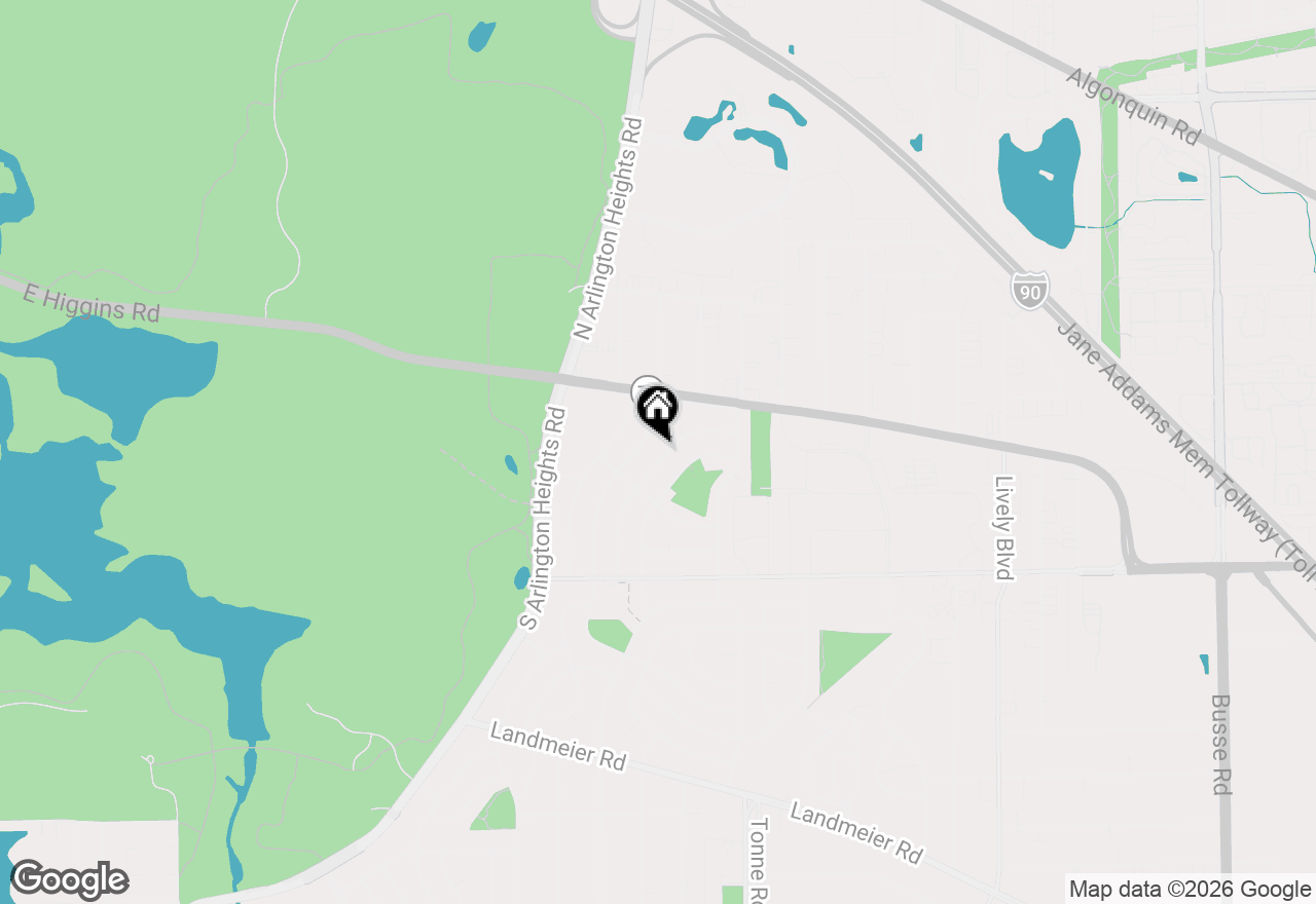Map of 34 Evergreen Street, Elk Grove Village, IL 60007