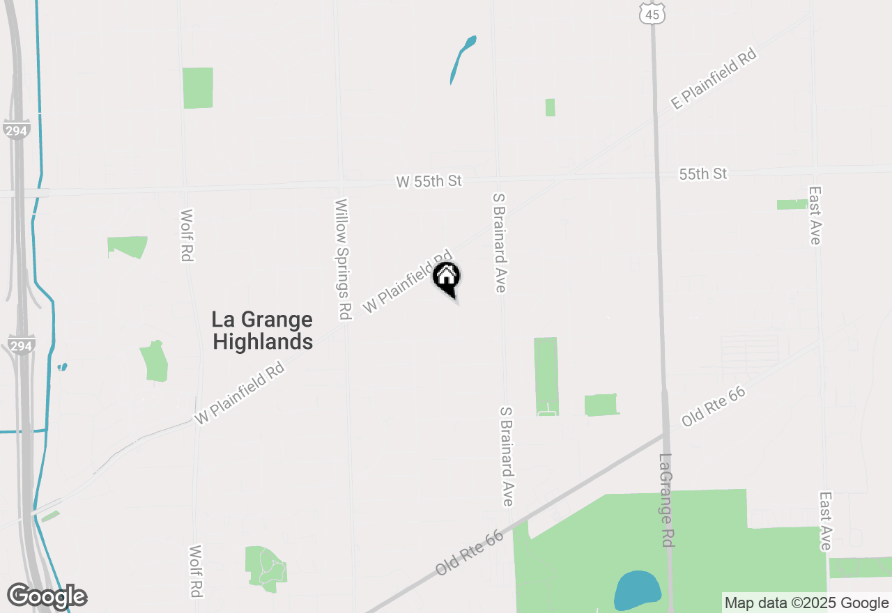 Map of 1033 W 58th Street, La Grange Highlands, IL 60525