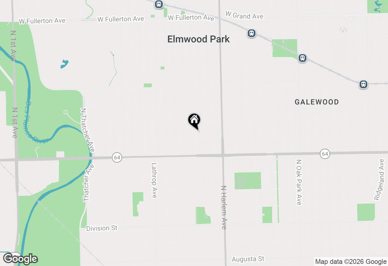 Map of 1714 N 73rd Court, Elmwood Park, IL 60707